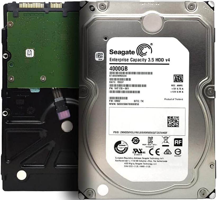Seagate Enterprise Capacity ST4000NM0024 4TB 7200RPM 128MB Cache SATA 6Gb/s 3.5-inch Internal Hard Drive - 5 Year Warranty (Renewed)