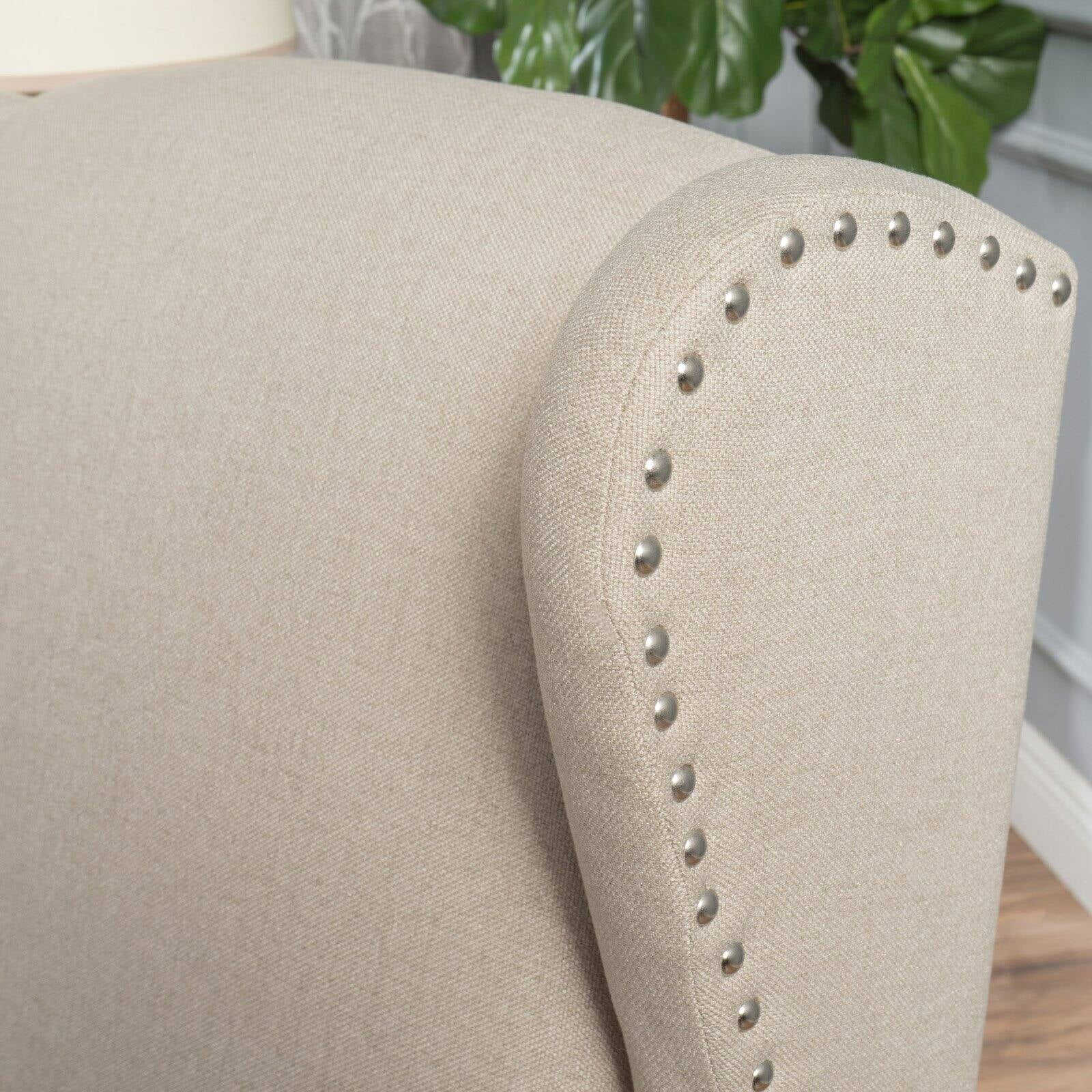 Westeros Traditional Wingback Fabric Recliner Chair