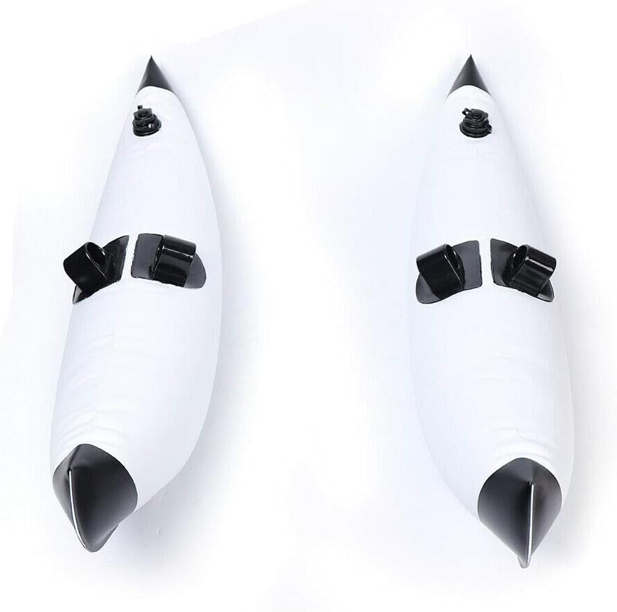 LYNICESHOP Kayak Outrigger, 2 PCS Kayak Stabilizer PVC Inflatable Pontoon Fishing Float Tube Kit - Alloy Floating Inflatable Outriggers Stabilizer Kit for Kayak Canoe Fish Pack of 2