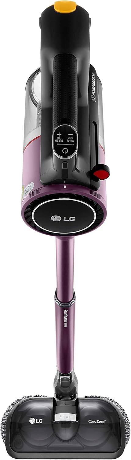 LG CordZero Cordless Stick Vacuum Cleaner, Hard Floor, Carpet, Wet Mop, Car, Powerful Suction, High-Capacity Dust Bin, Extra Battery, Up to 120 Min, Lightweight, A929KVM