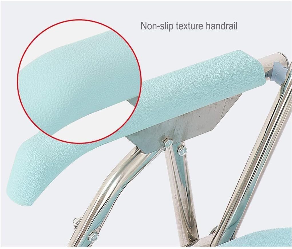 KOHARA Commode Chair, Bedroom Toilet, Multi Function Foldable Mobile Commode Chair, Stainless Steel Adult Heavy Safety Frame