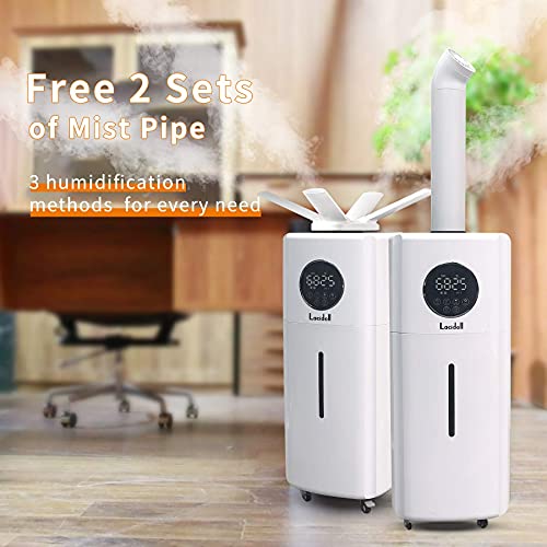 LACIDOLL Humidifiers for Home Large Room Wholehouse Humidifier 3000 sq. ft 5.5 Gal 21L Floor Humidifier 360° Nozzles Cool Mist Ultrasonic Humidifier Output Top Fill Tower Humidifier for Home Office