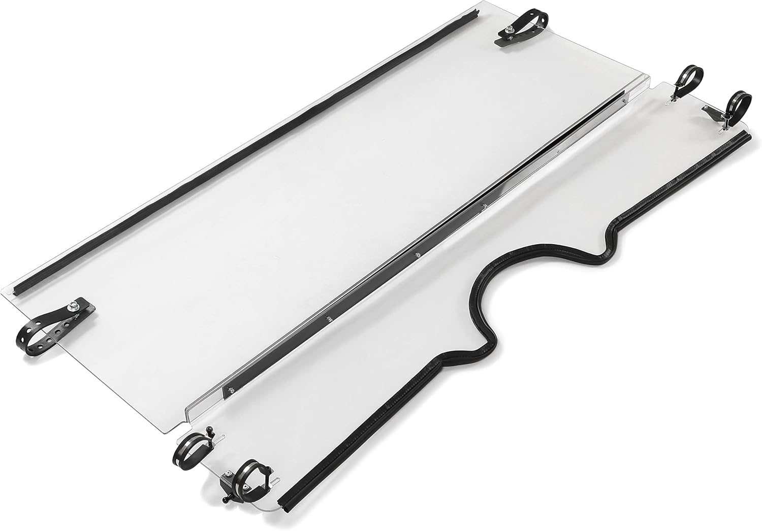 HECASA Front 0.177 Thick Folding Windshield Compatible with 2006-2009 Yamaha Rhino 450 / 2004-2007 Yamaha Rhino 660 / 2008-2013 Yamaha Rhino 700 Flip Clear Windscreen