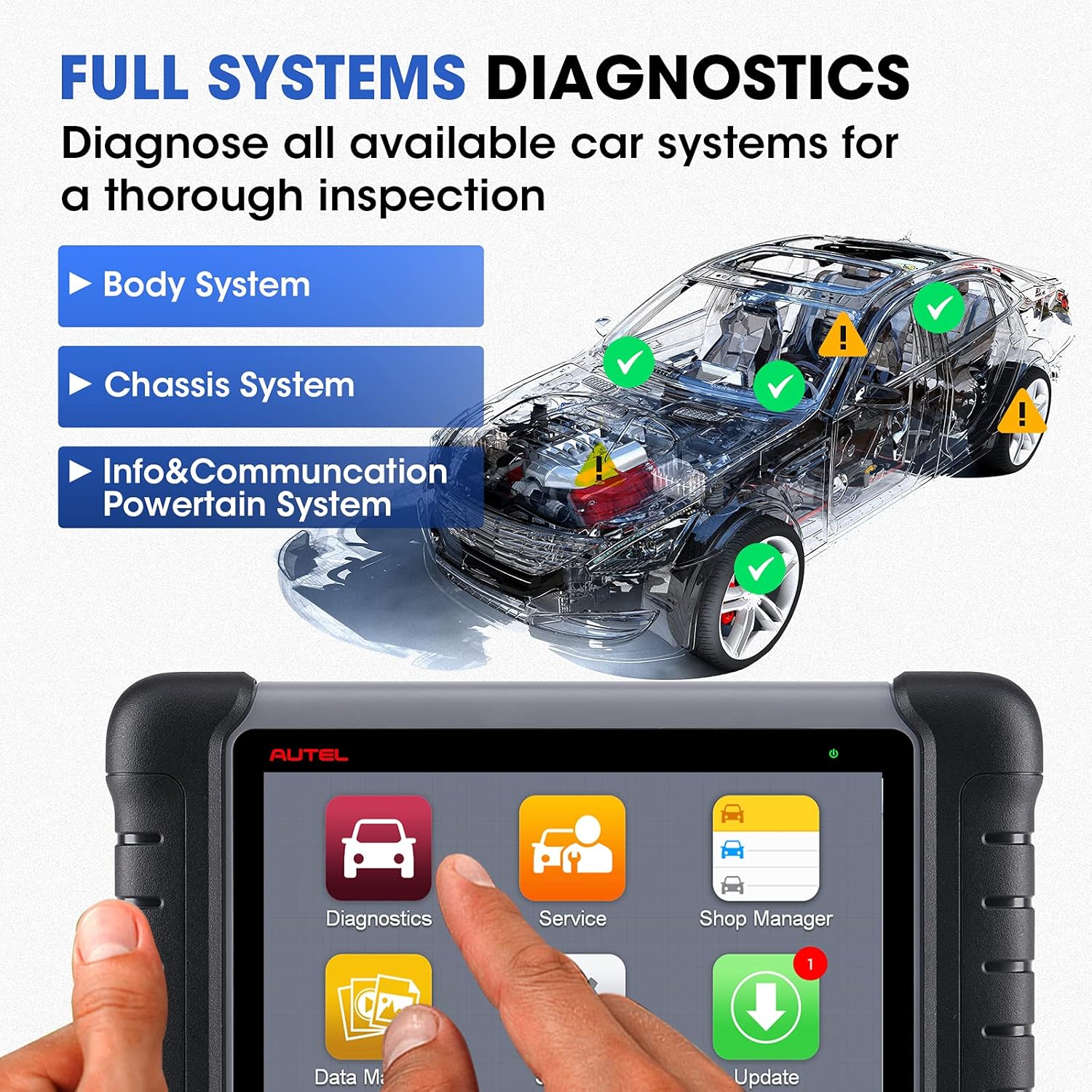 Autel MaxiPRO MP808 OBD2 Diagnostic Scanner More Advanced Scan Tool with Bi-directional Control Ability and Key Programming (Upgraded version of DS808 and same as MS906)
