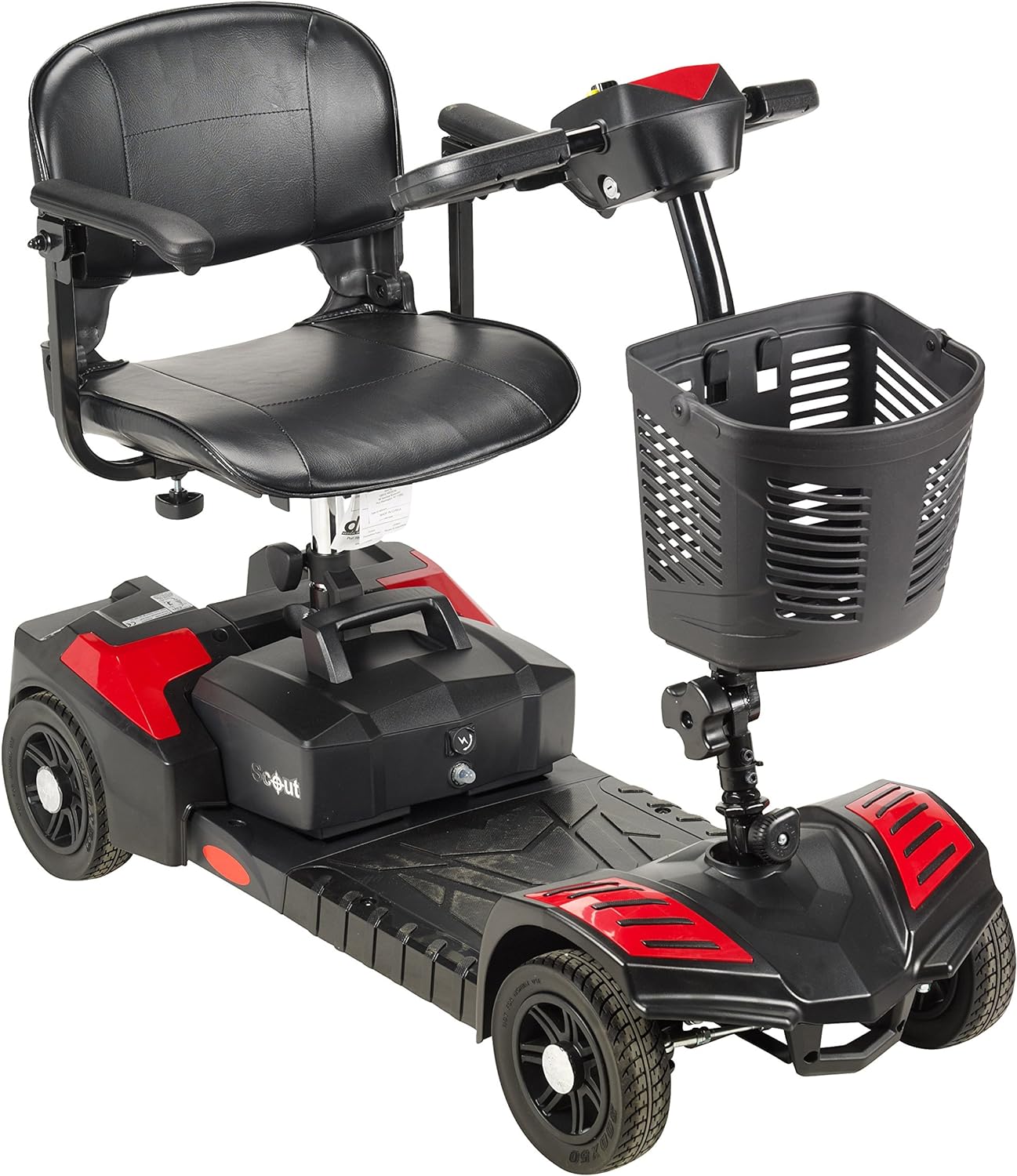 Drive Medical SFSCOUT4 Spitfire Scout 4 Mobility Scooter, Red/Blue