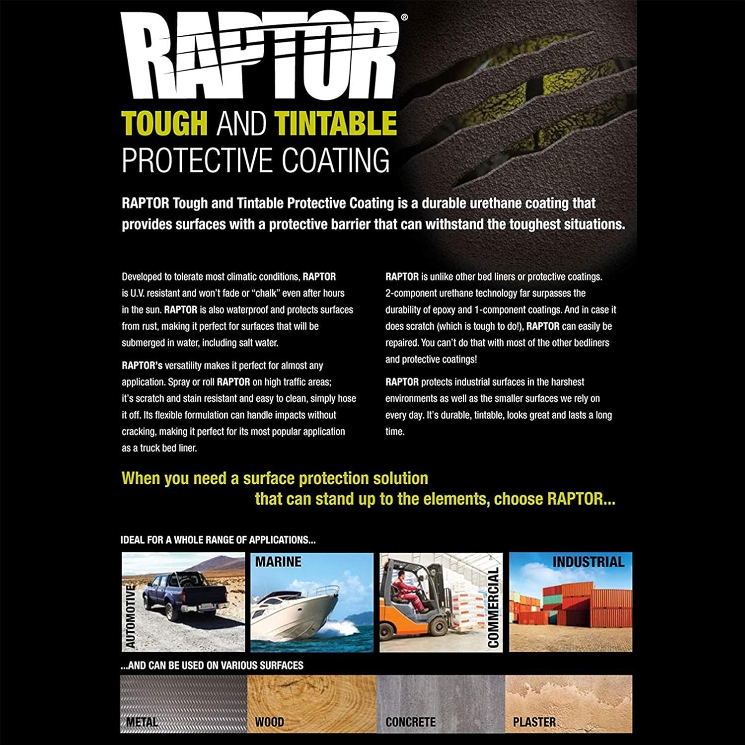 U-Pol Raptor Mesa Gray Urethane Spray-On Truck Bed Liner Kit and Custom Coat Spray Gun with Regulator, 8 Liters