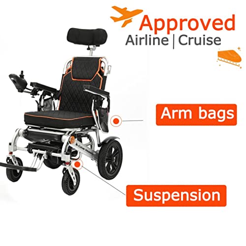 Culver Mobility Shawk Electric Wheelchair for Adults, All Terrain Lightweight Foldable Wheelchairs,Power Motorized Electric Wheel Chair, Comfortable Remote Control Mobility Aid (Gray)