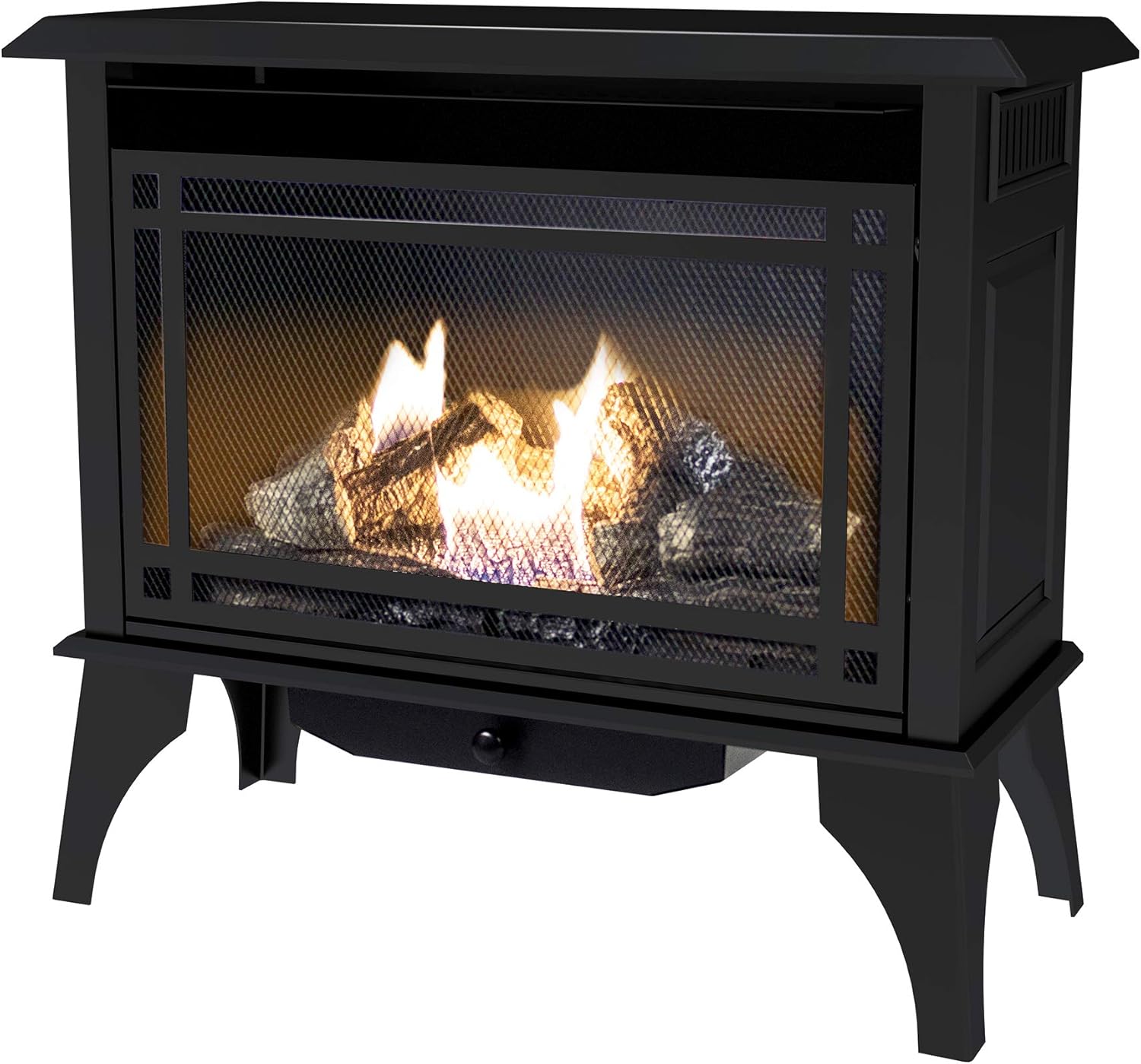 Pleasant Hearth VFS2-PH30DT 30,000 BTU 32" Intermediate Gas vent free stove, Black