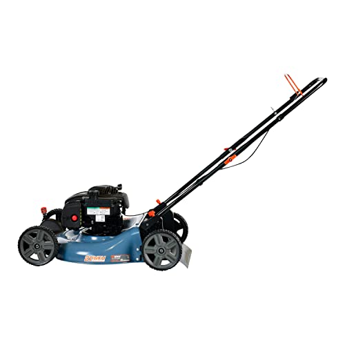 SENIX LSPG-M7 21-Inch Gas Push Lawn Mower with 140 cc 4-Cycle Briggs & Stratton Engine, Bagging, Mulching, and Side Discharge, 6-Position Dual Lever Height Adjustment