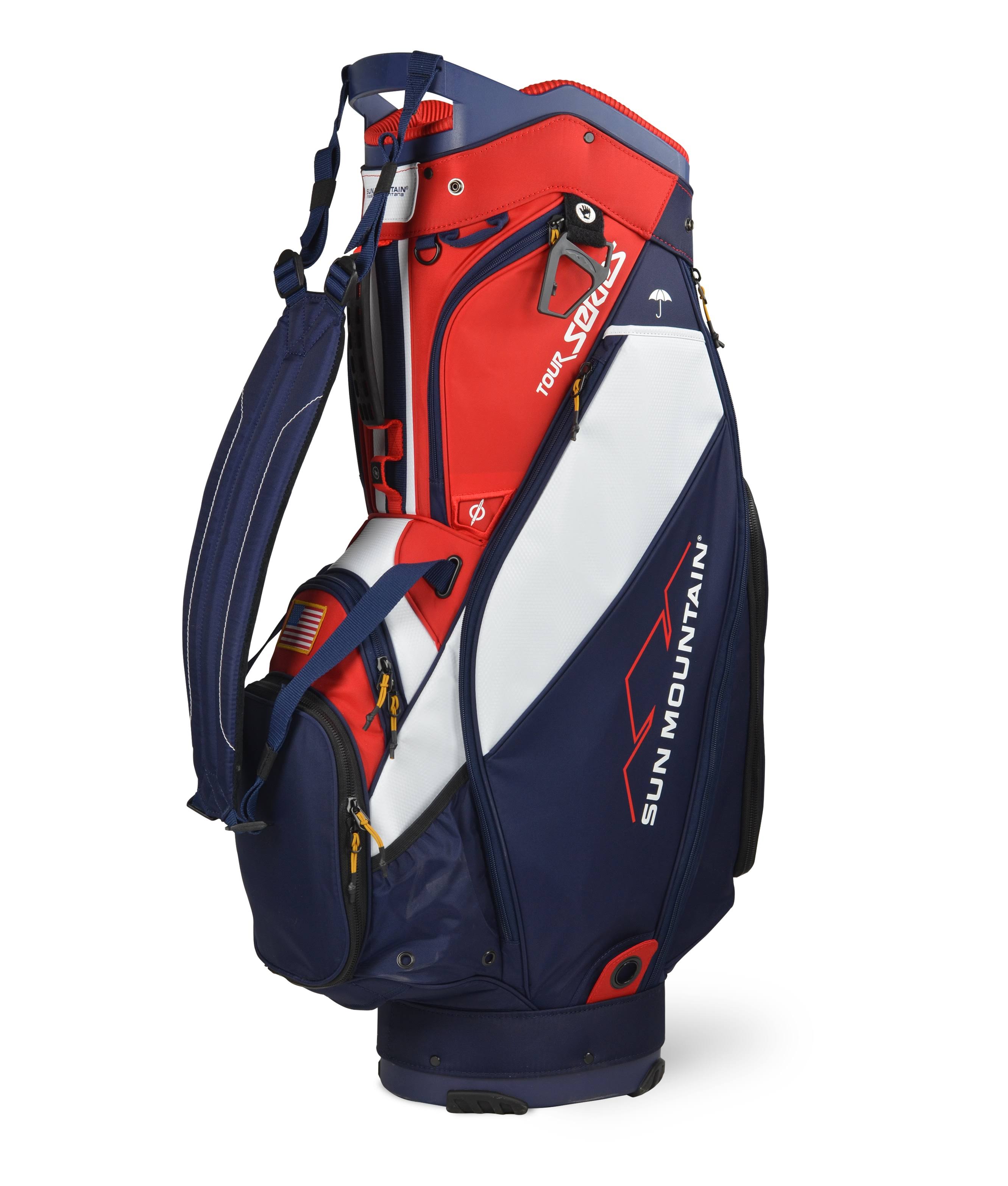 Sun Mountain Tour Series Cart Bag, Navy/White/Red