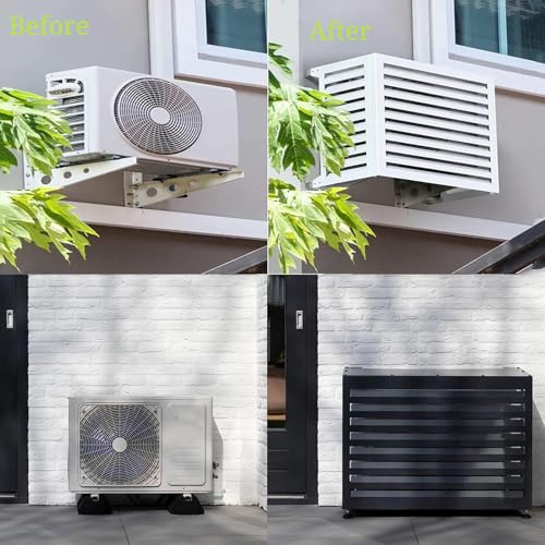 Air Conditioner Covers Aluminum Mini split cover Decorative AC Unit Cover Outdoor Air Conditioner Privacy Fence for All Weather