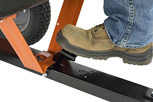 Agri-Fab 45-0533 650 lbs Tow Behind Poly Dump Cart, 10 CU. FT.; Lawn & Garden Cart/Trailer for Lawn Mowers, 16" Pneumatics Tires, Easy to Use Foot Pedal Dumping Lever