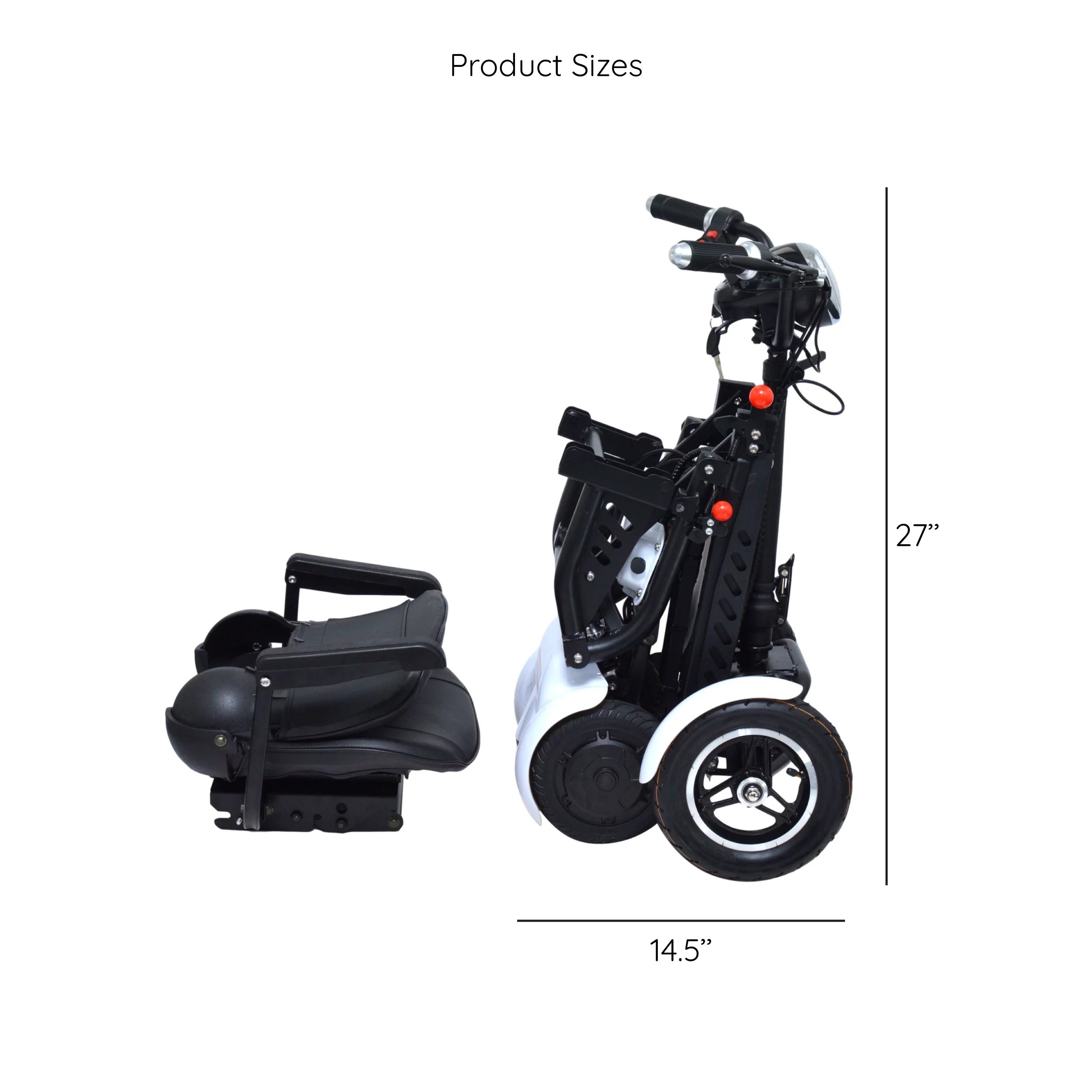 Bangeran Electric Mobility Scooter, 4 Wheel Foldable Portable, Up to 12 Miles - Blue