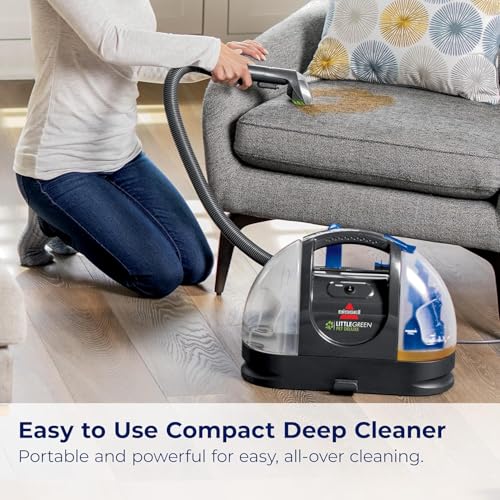 Bissell Little Green Pet Deluxe Portable Carpet Cleaner and Car/Auto Detailer, 3353, Gray/Blue