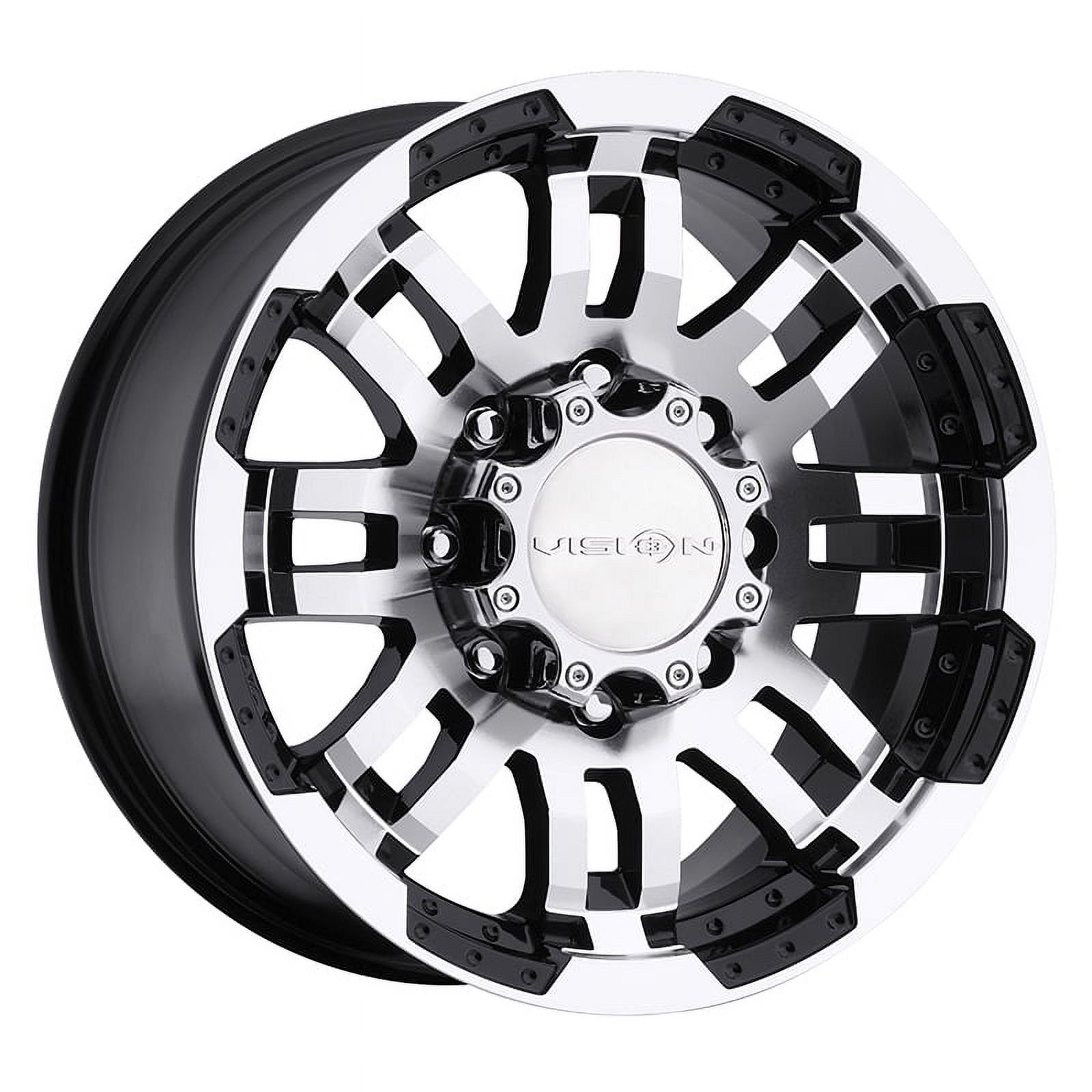 Vision Off-Road Warrior 18x8.5 8x165.1 18et Gloss Black Machined Face Wheel