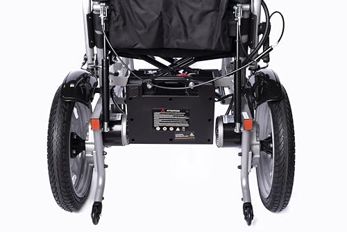 Electric Wheelchairs for Adults- Reclining Foldable Electric Wheelchair for Seniors - Silla de Ruedas Electrica- All Terrain Motorized Wheelchair - Portable Reclinable Power Wheelchair (Black)