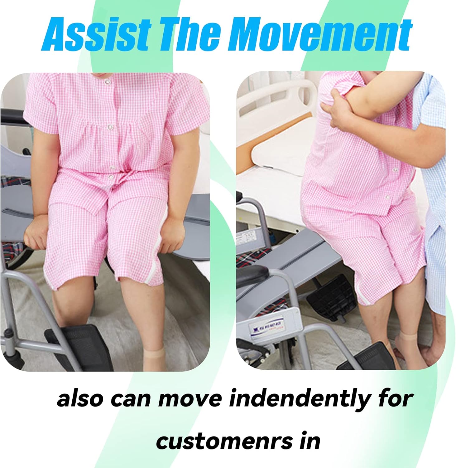 Sliding Board to Wheelchair Transfer, Transfer Board for Wheelchair User, Sliding Disk for Transfer Wheelchair, Slide Board, (No-Lift Transfer System for Disabled, Patient, Gray)
