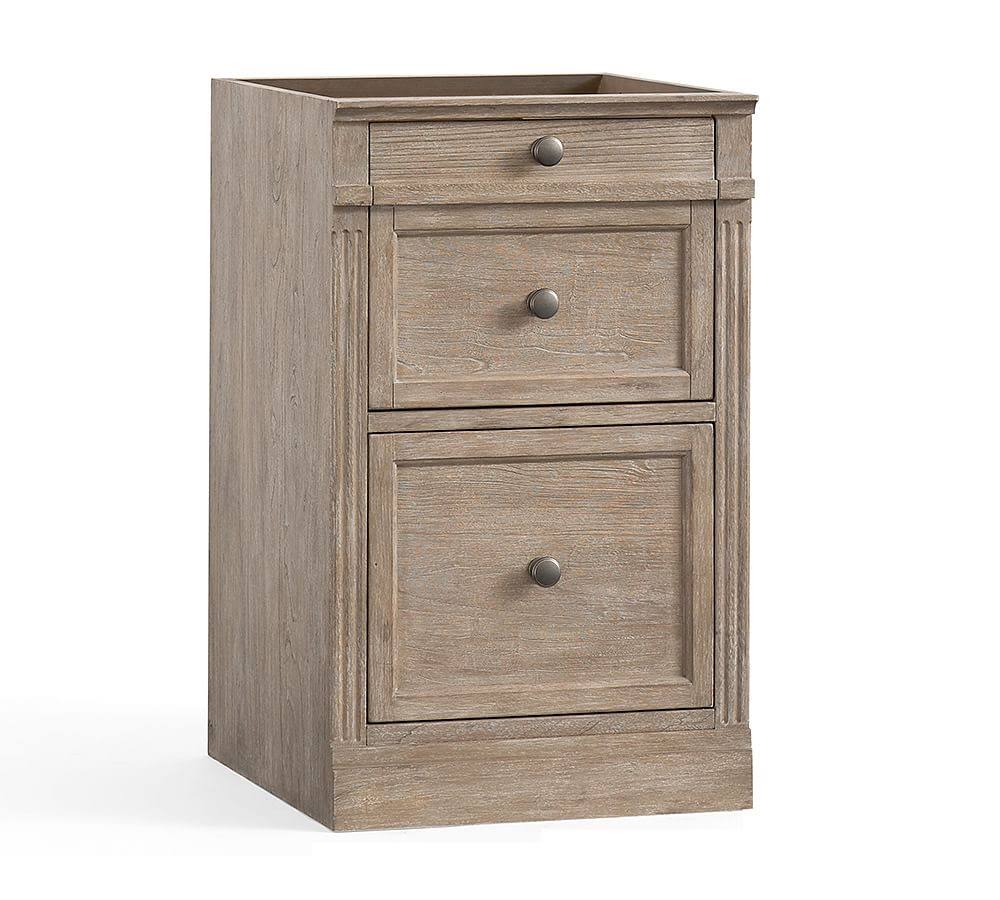 Livingston Single 2-Drawer Lateral File Cabinet, Gray Wash - Office Furniture - Livingston Office Collection