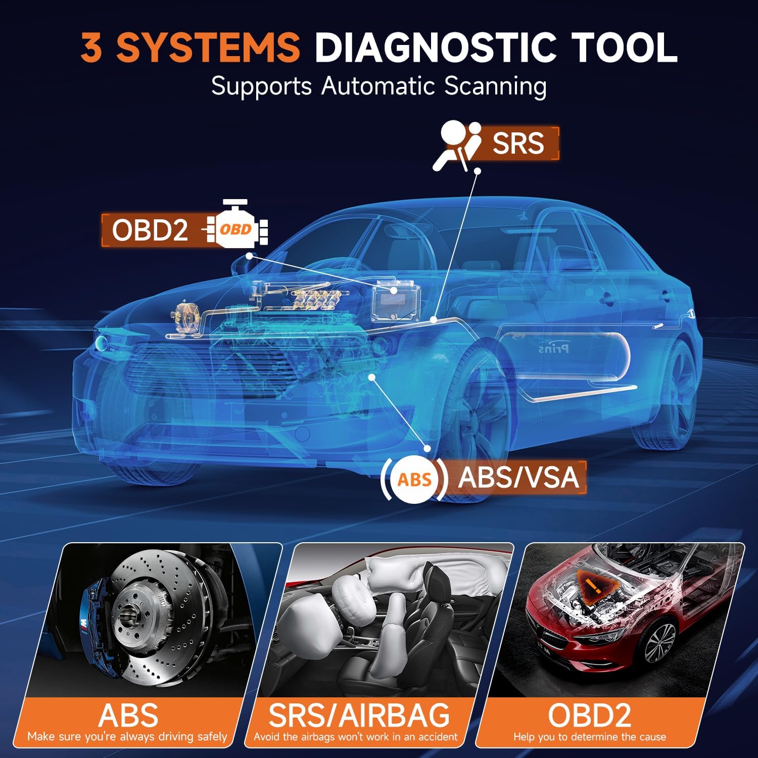 FOXWELL NT630 Plus OBD2 Scanner with ABS Auto Bleed ABS SRS/Airbag OBD2 Car Diagnostic Tool FOXWELL BT100 Pro 12V Car Battery Tester, Automotive Digital Battery Analyzer