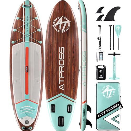 11'6"x35" Inflatable Paddle Board, 450lbs Extra Wide Stand Up Paddleboard for Adults with Premium SUP Accessories Kit & Backpack, Blow Up Kayak Non-Slip Stable Deck Boat for Yoga Fishing Surf