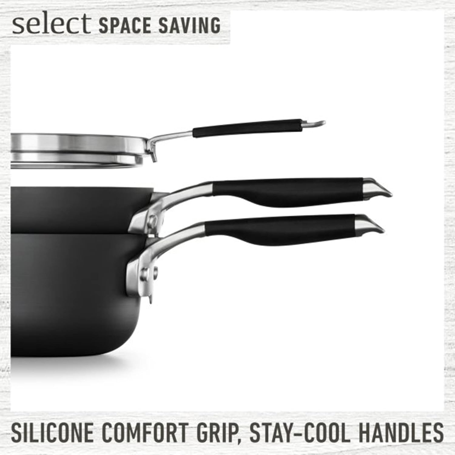 Calphalon 14-Piece Space Saving Nonstick Dishwasher & Oven Safe Pots & Pans Cookware Set with Stay Cool Handles & Hard-Anodized Aluminum Construction