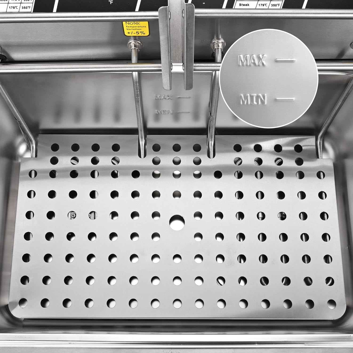 20L Deep Fryer 5000W Electric Coutertop Stailess Steel Sigle Large Tak With Basket For Use