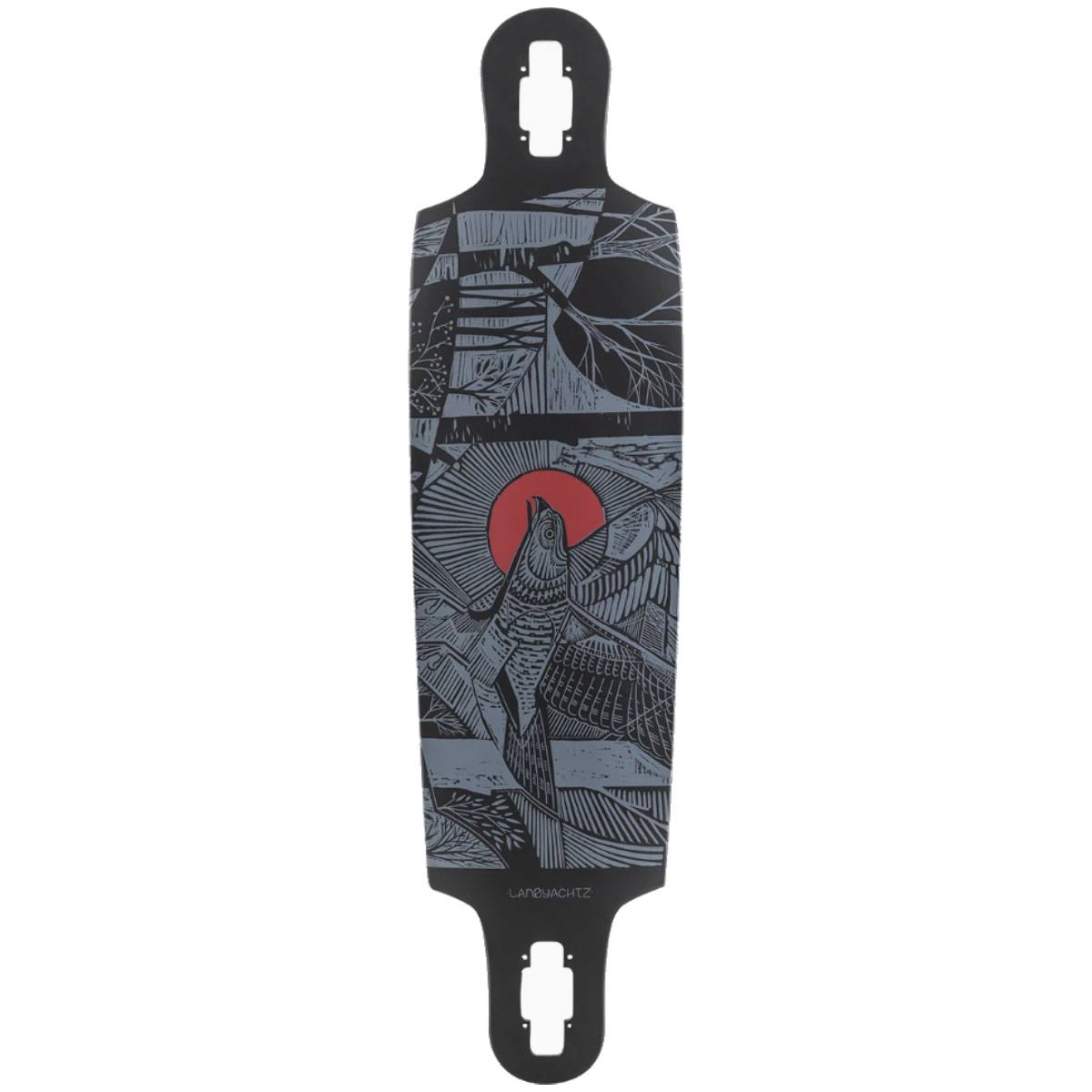 Landyachtz Longboard Skateboard Complete Drop Cat Seeker Black 38