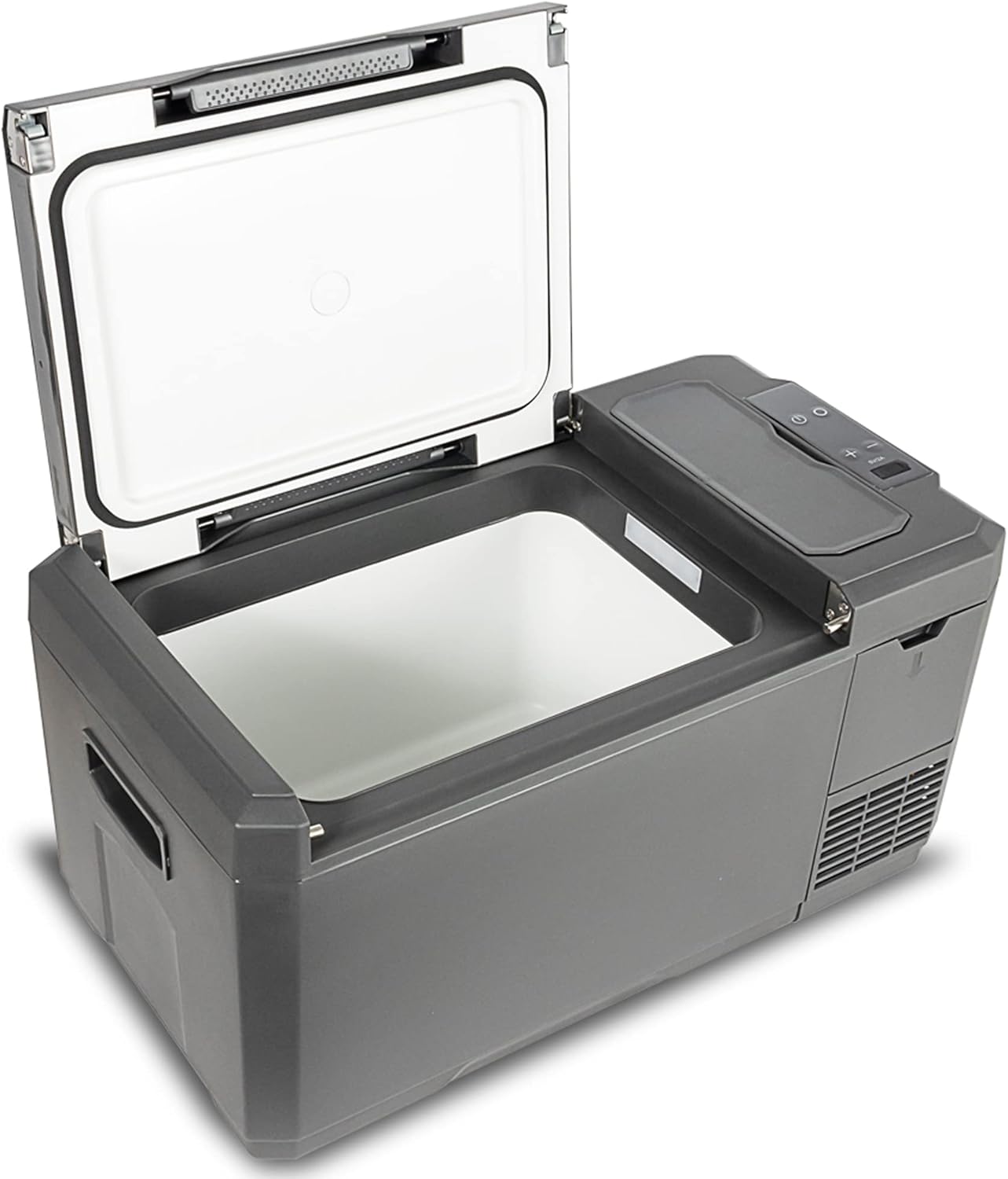 Portable Cooler Freezer/Refrigerator Cooler AC/DC Compressor Electric Cooler Trolley Wheels for Truck RV Boat Party Travel Picnic Outdoor Camping