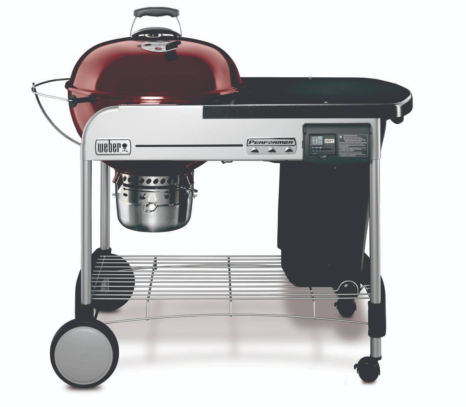 Weber 15503001 Performer Deluxe Charcoal Grill - 22 In. Crimson