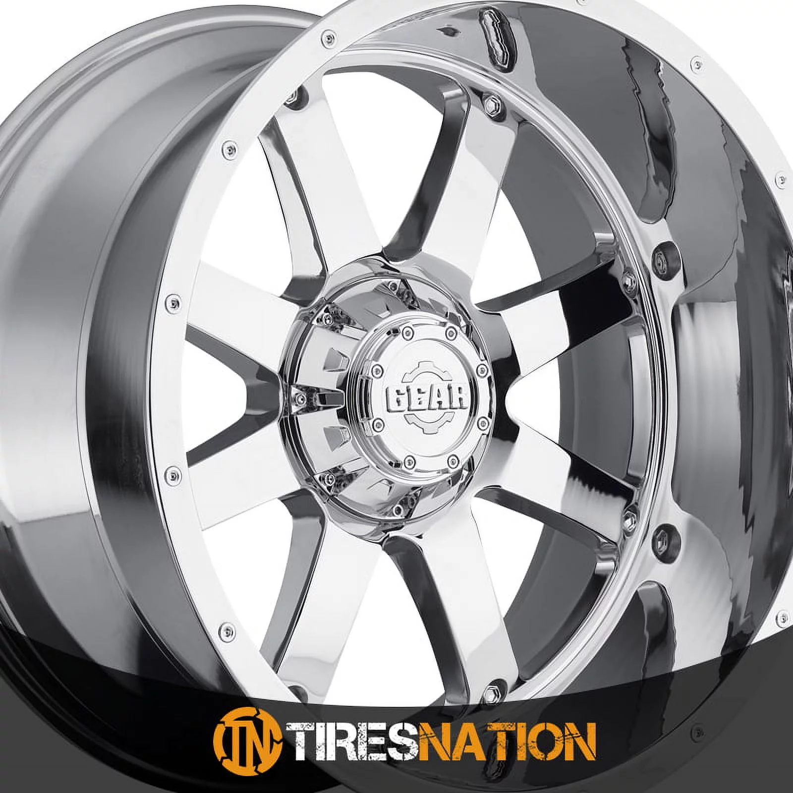 Gear Off Road 726C Big Block 20x12 8x165.1 -44et Chrome Plated Wheel