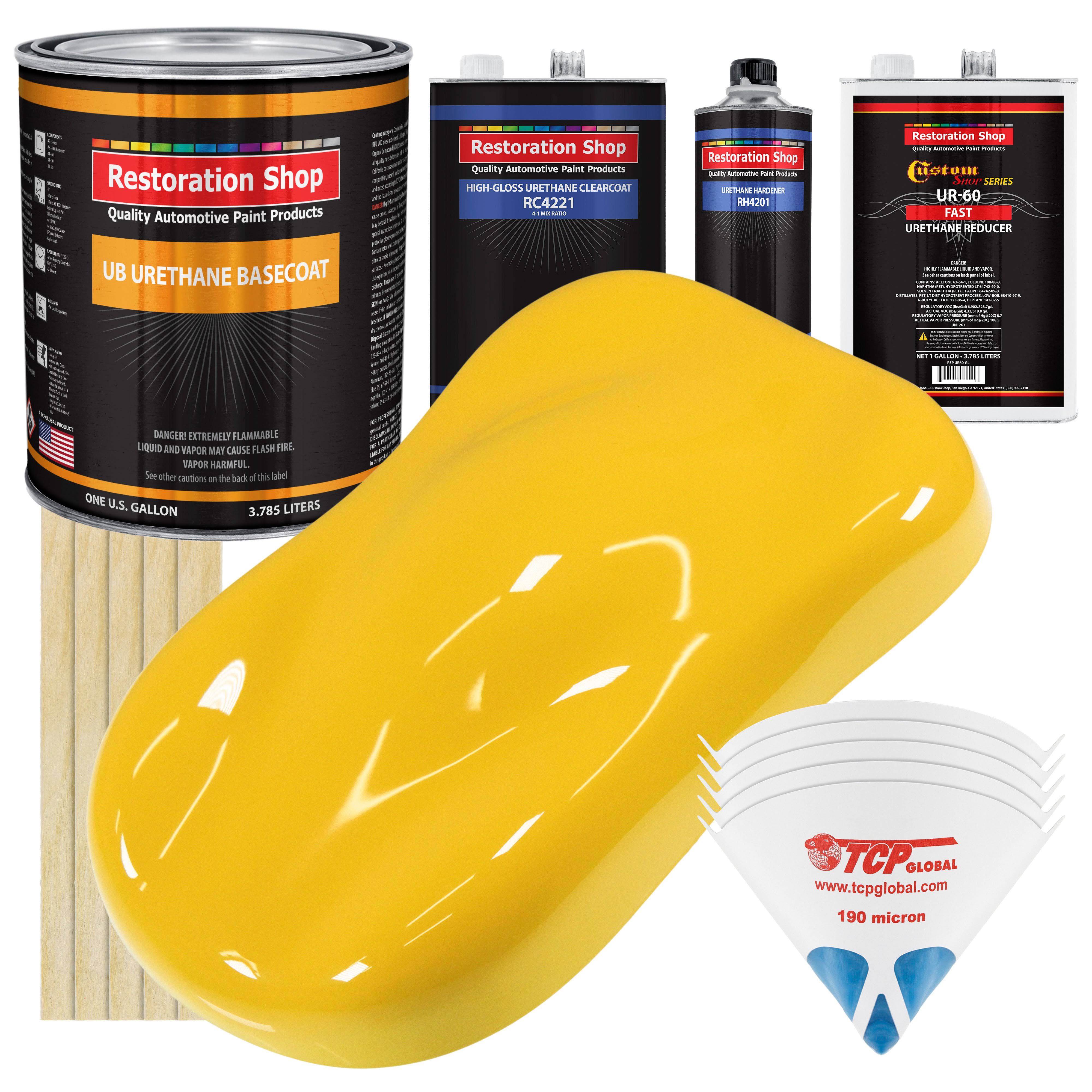 Sunshine Yellow Gallon Urethane Basecoat Clearcoat Car Auto Paint Fast Kit