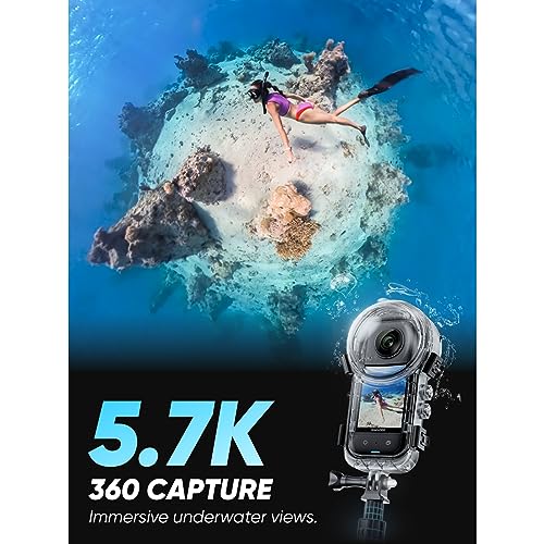 Insta360 X3 Motorcycle Kit (New Version) - Waterproof 360 Action Camera with 1/2" 48MP Sensors, 5.7K 360 Active HDR Video, 72MP 360 Photo, 4K Single-Lens, 60fps Me Mode, Stabilization