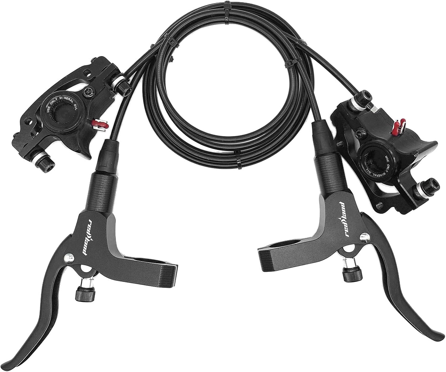 Lixada MTB Hydraulic Disc Brake Front Rear Calipers Set Aluminum Disc Brake Left Right Brake Lever Kit Cycling Brake for Road Bike Mountain Bike
