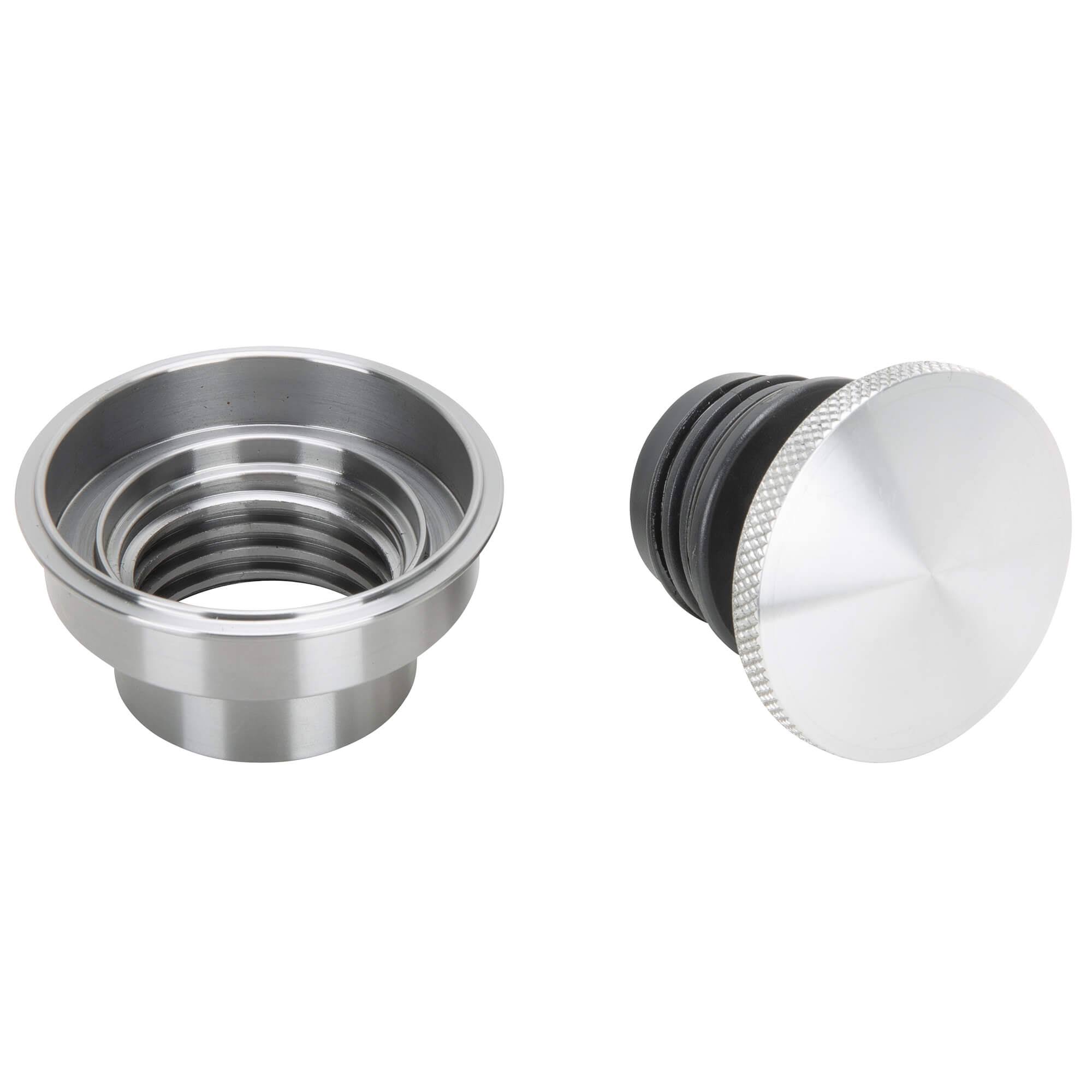 Custom Flush Mount Aluminum Pop-Up Gas Cap and Weld in Bung