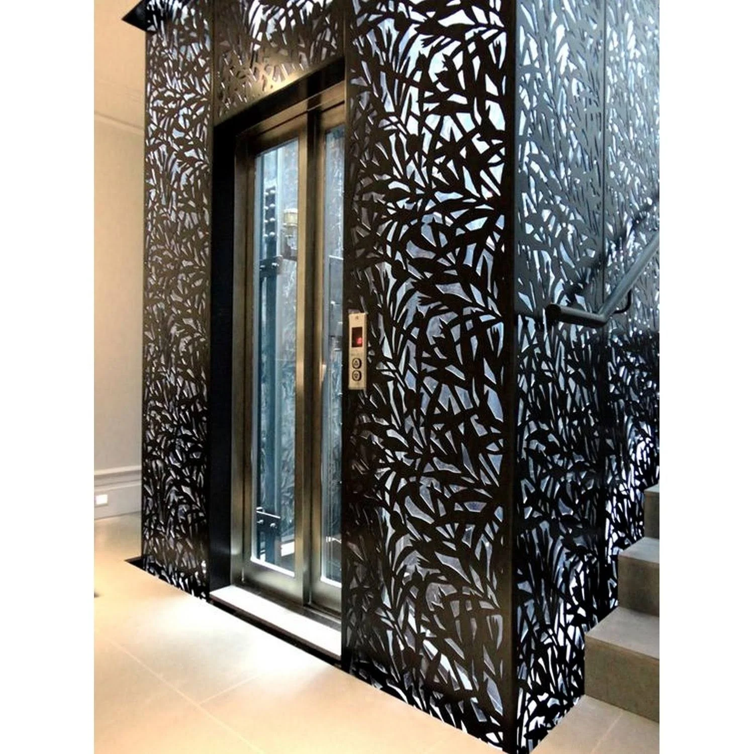 HighlandHome Laser Cut Metal Privacy Fence Screen - TreeLeaves - 3pcCombo/75 x 48
