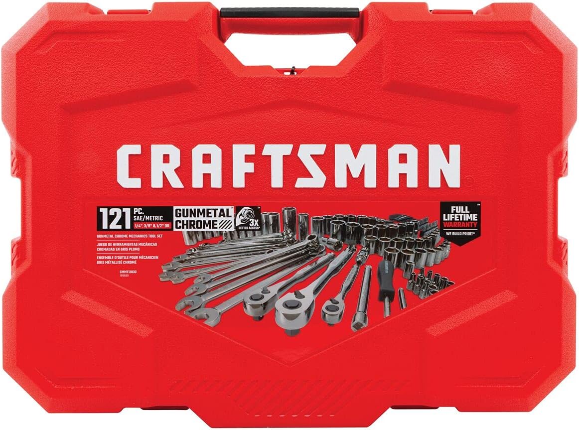 Craftsman 121 Piece SAE and Metric Chrome Mechanic Tool Set