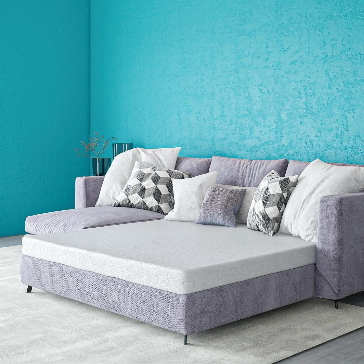 Classic Brands 4.5-Inch  Memory Foam Replacement Mattress for Sleeper Sofa Bed Queen, Plush