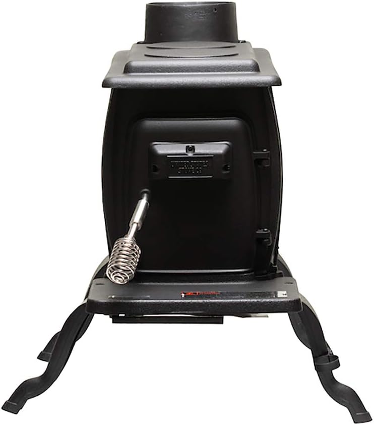US Stove Company Rustic 900 Square Foot Clean Cast Iron Log Burning Wood Stove Reaching Up T0 54,000 BTUswith Cool Touch Safety Handle