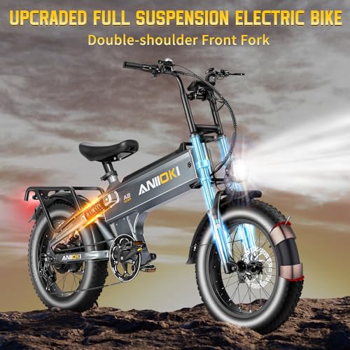 ANIIOKI A8 PRO MAX eBike,Electric Bike,48/52V 60Ah Electric Commuting Bike,200Miles Long Range, Peak 1400W/1600W/3500W Power Ebike, Dual Motor Electric Bike for Adults
