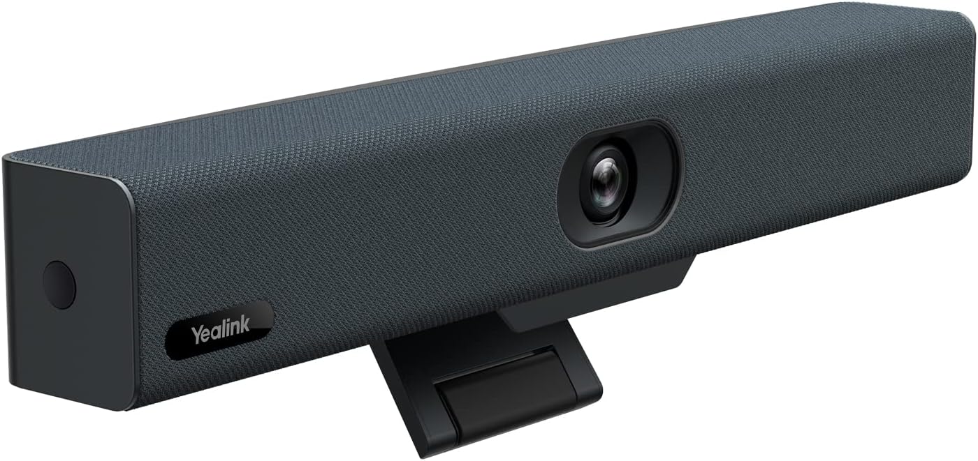 Yealink A20 MeetingBar Zoom Certified,Wide Angle Webcam with 8 Microphones and Speakers,Meeting Collaboration Device, Audio and Video Conferencing System for Small and Huddle Conference Rooms