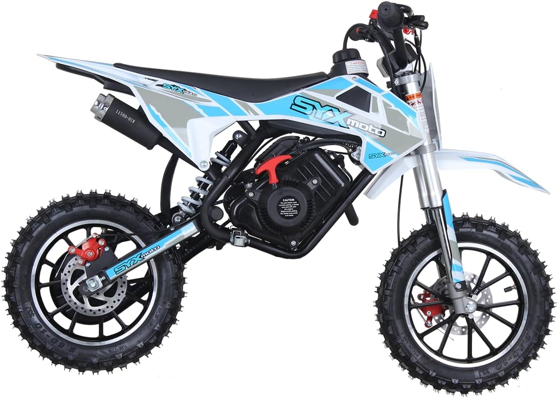 SYX MOTO VK 58cc 4 Stroke Real Motorcycle Engine Gas Powered Powerful Mini Dirt Bike(BLUE/WHITE)