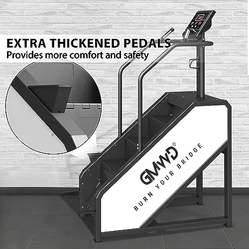 Stepper Machine, GMWD Stair Stepper with LED Screen, Commercial Grade Stair Climber Exercise Machine for Home with 15 Resistance Levels, 441LBS, 24-164 Steps/Minute, SS02
