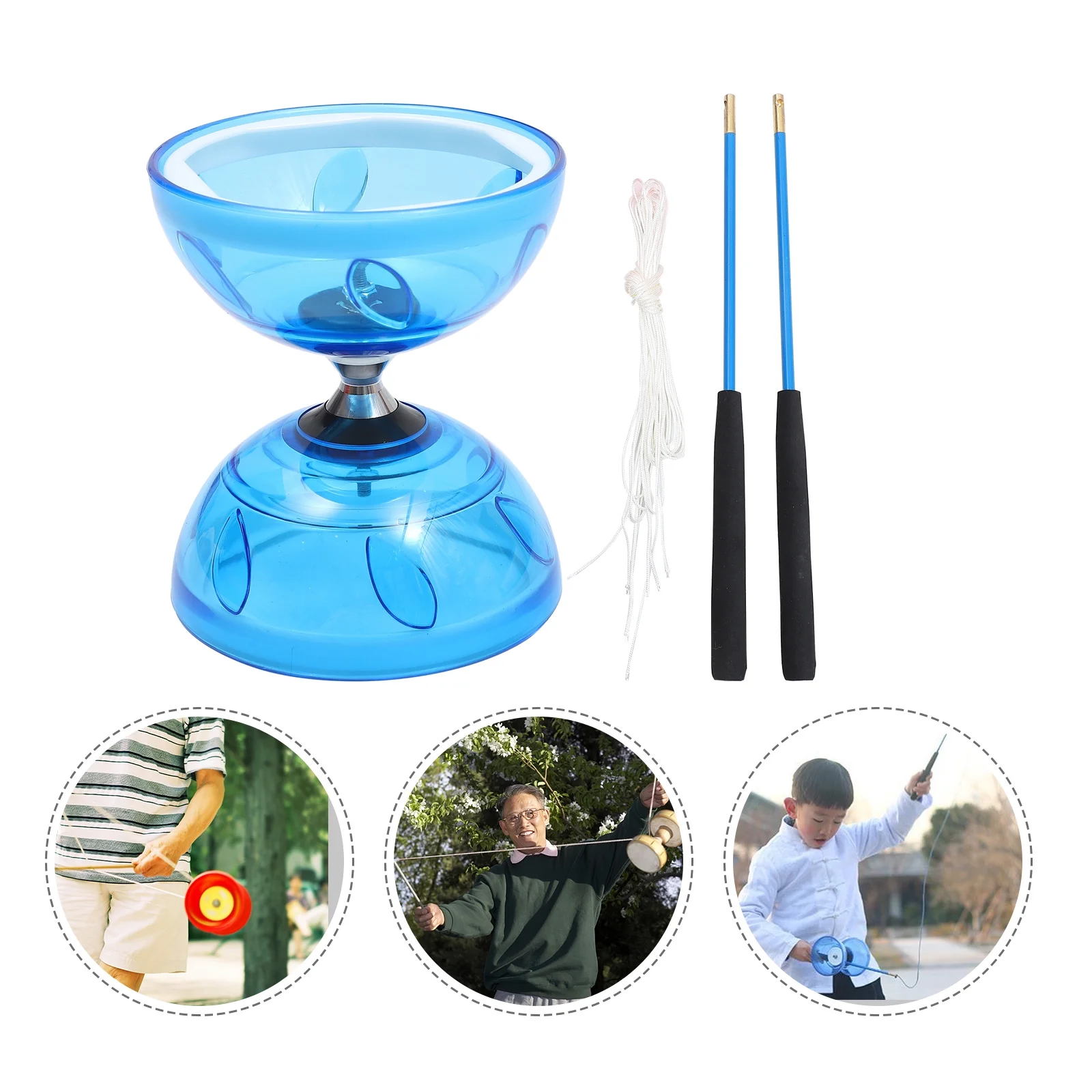 1 Set Chinese Yoyo Diabolo Toy Professional Juggling Diabolos Yoyo Kids Elderly Toy