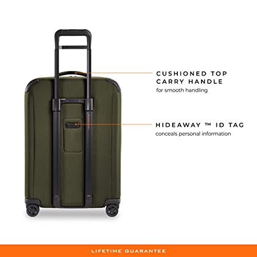Briggs & Riley Domestic 22" Carry On Expandable Spinner - Luggage for Travel, Suitcases with Wheels, Softside Rolling Bag for Men & Women, Self-Repairing Zipper - ZDX Collection, Hunter