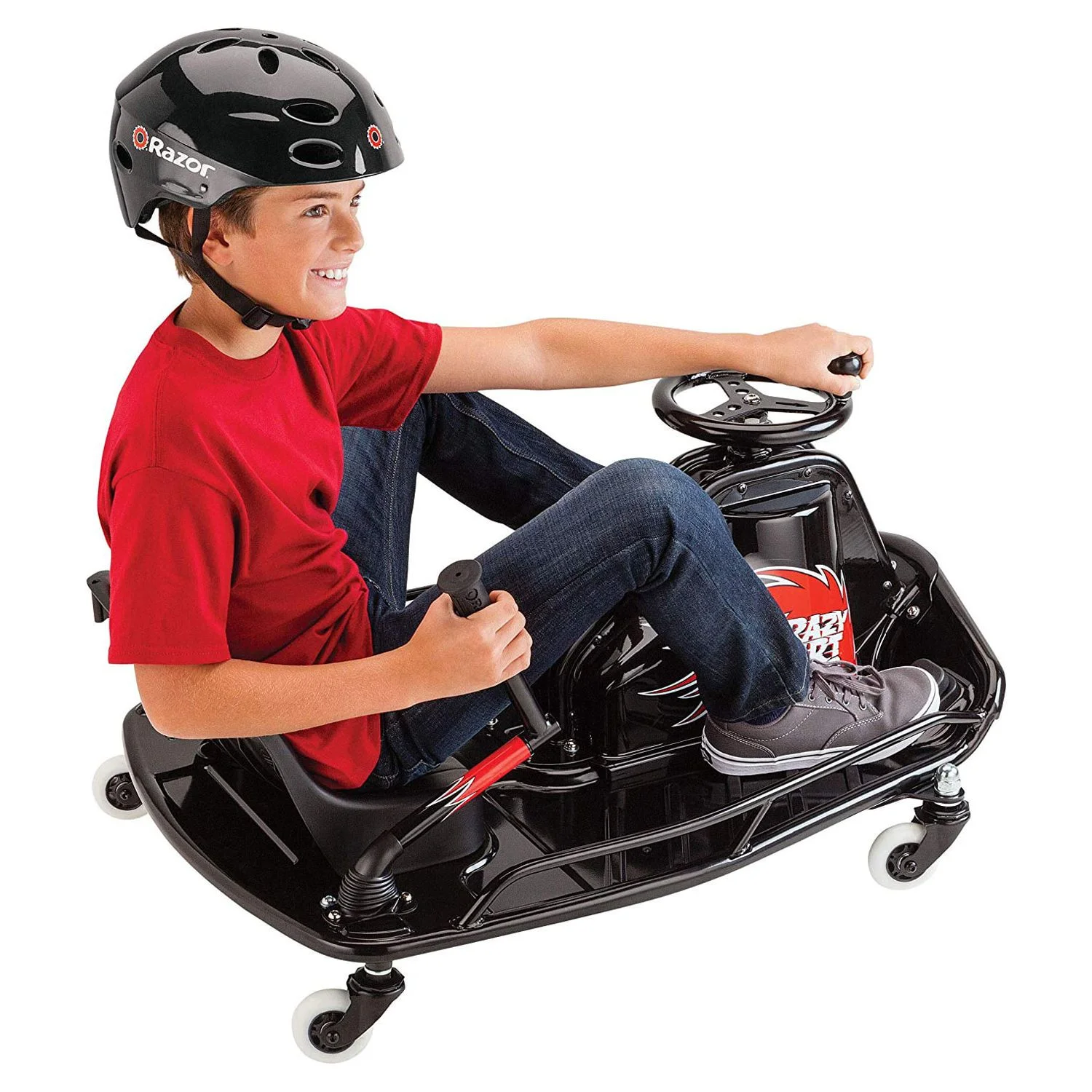Razor Crazy Cart DLX - 24V Electric Powered Ride-On, up to 12 mph, Drifting Go Kart For Ages 9+