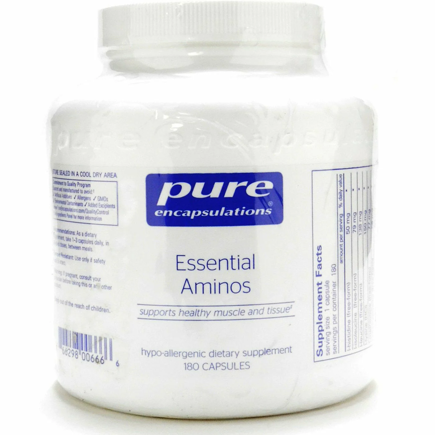 Essential Aminos 180 vcaps by Pure Encapsulations - Kansas Nuitrition - HNZSDS