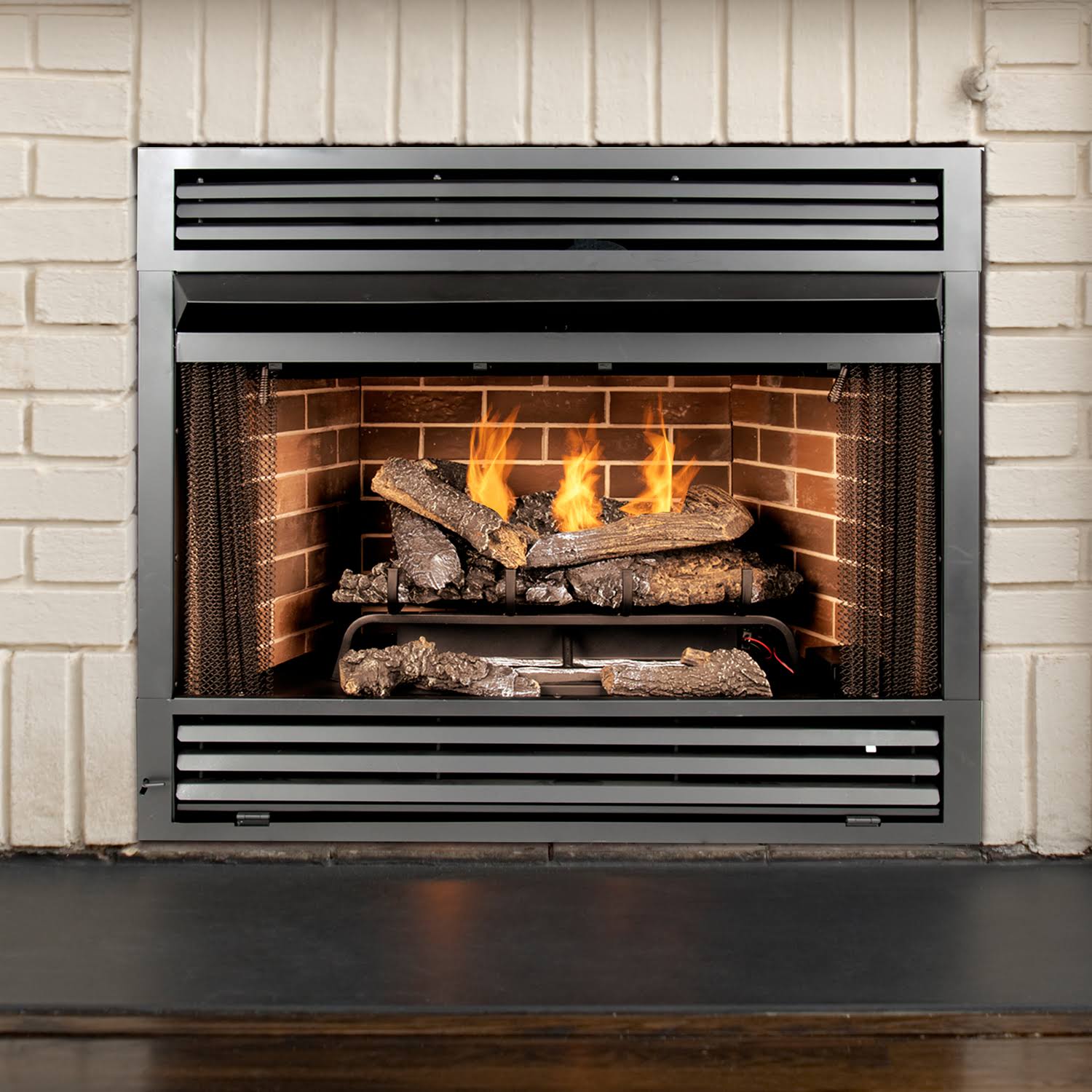 Pleasant Hearth VFF-PH26D 42 Intermediate Cherry Vent-Free Fireplace
