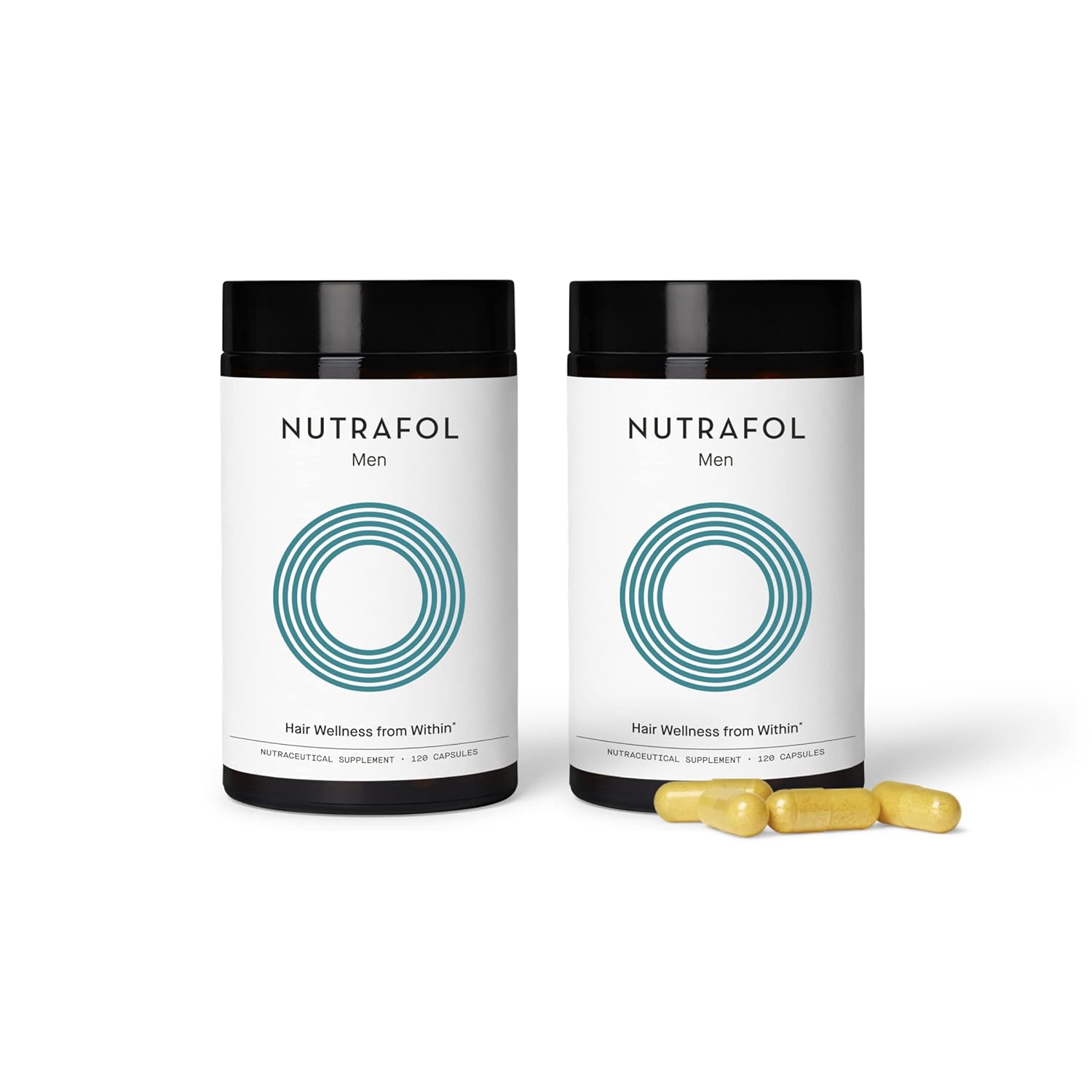 Nutrafol Men's Hair Growth Supplement, Clinically Proven for Thicker-Looking, Stronger-Feeling Hair and More Scalp Coverage (2-Month Supply)