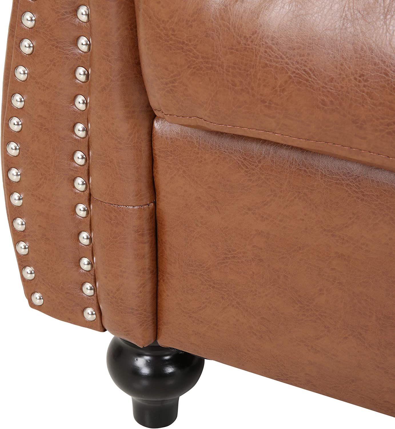 Christopher Knight Home Lucine Traditional Chesterfield Loveseat, Cognac Brown, Dark Brown