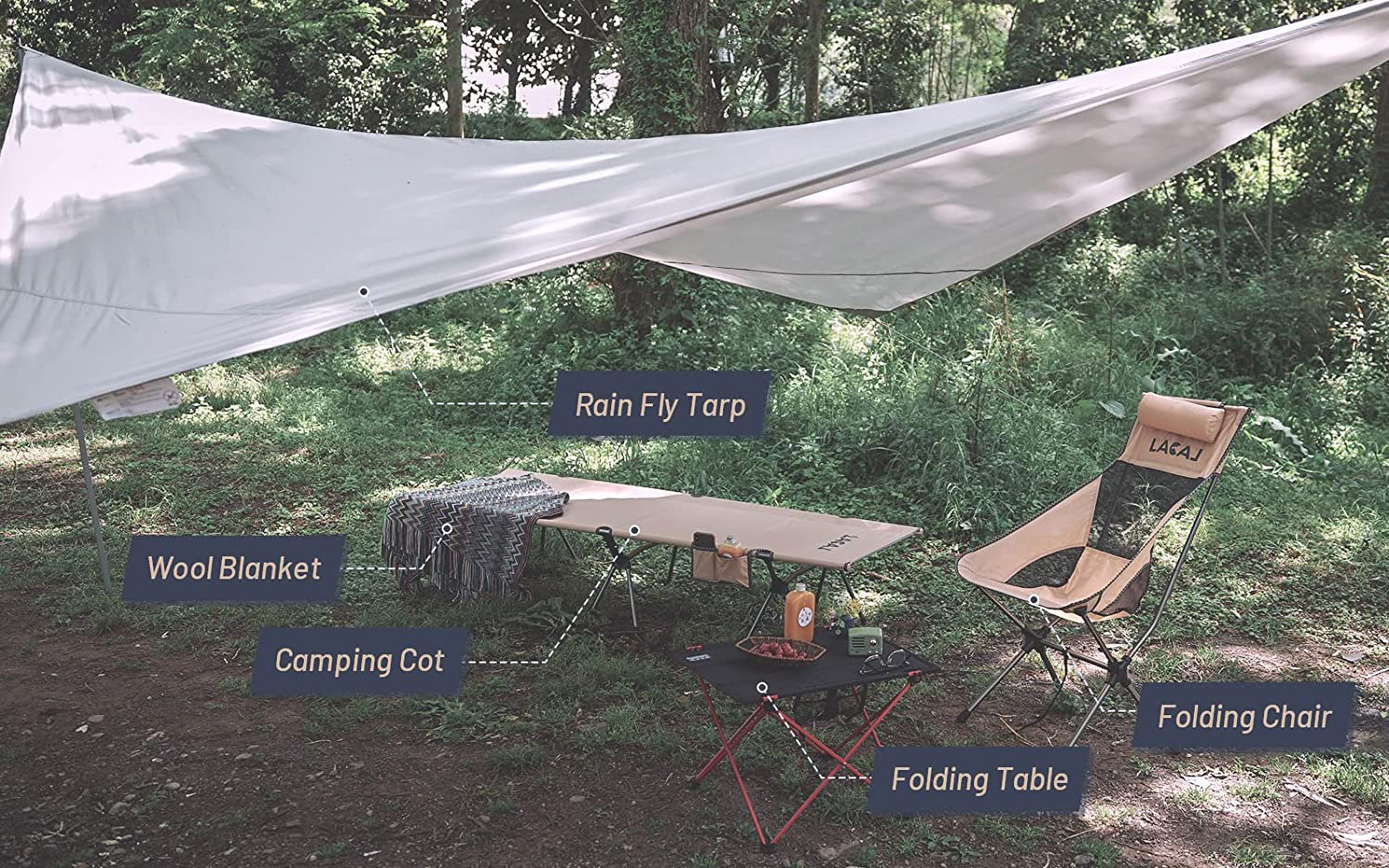 Foldable High/Low 2 Modes Camping Cot with Side Pocket, Extend Legs, Storage Bag, Ultralight & Durable Backpacking Travel Tent Cot, Easy to use for Woman & Man